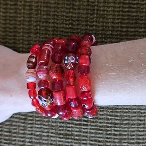 Red Beaded Bracelet